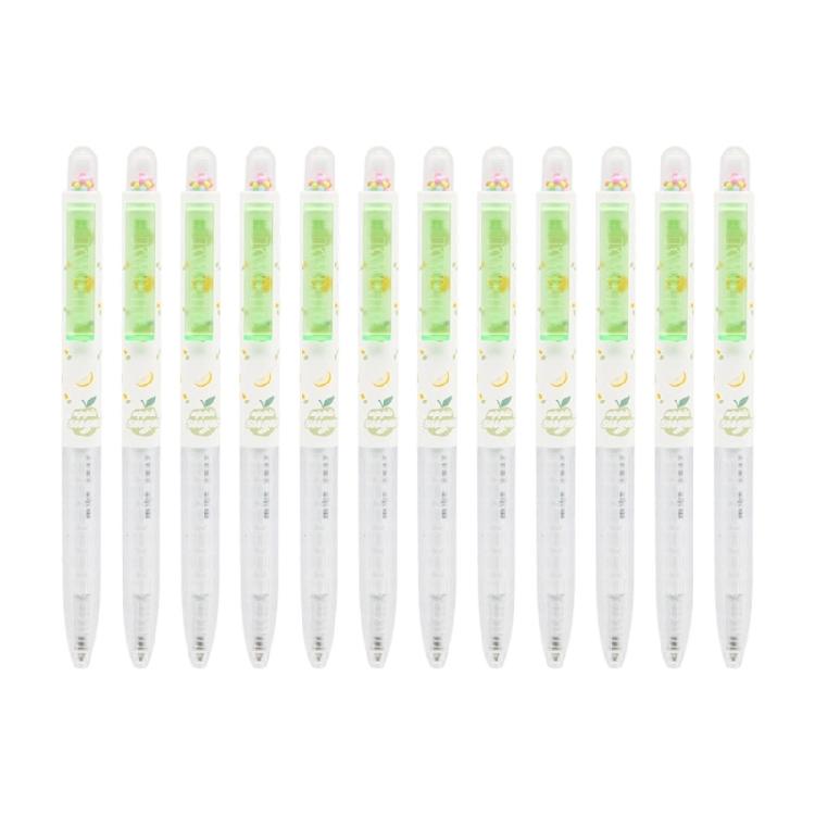 

12Pcs 0.5mm Ink Roller Ball Pen Fine Point Pen For Exams Office School Writing Smooth Quick Drying Clicks Gel Pen Set