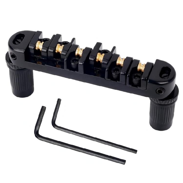 Electric Guitar Bridge Replacement 6 String Guitar Bridge Roller Saddles Guitar Bridge Tailpiece Easy to Install