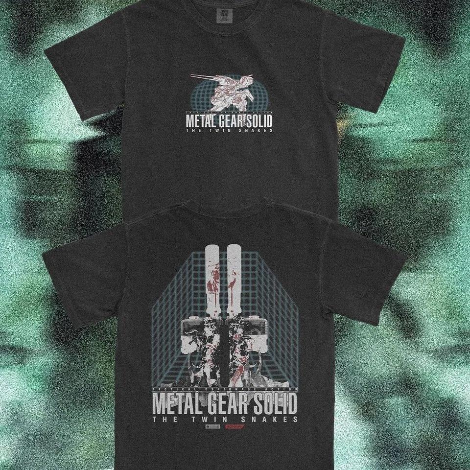 Vintage High Street Game Top Metal Gear Solid Snake Awesome Pure Cotton Shirts Crew Neck Heartfelt Gift Tshirt Unisex