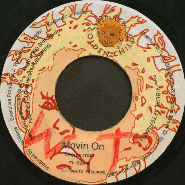 

7-дюймовая пластинка BEENIE MAN - Movin On NONE Golden Child 1998 Ямайка Регги, Ска и Даб Б/У