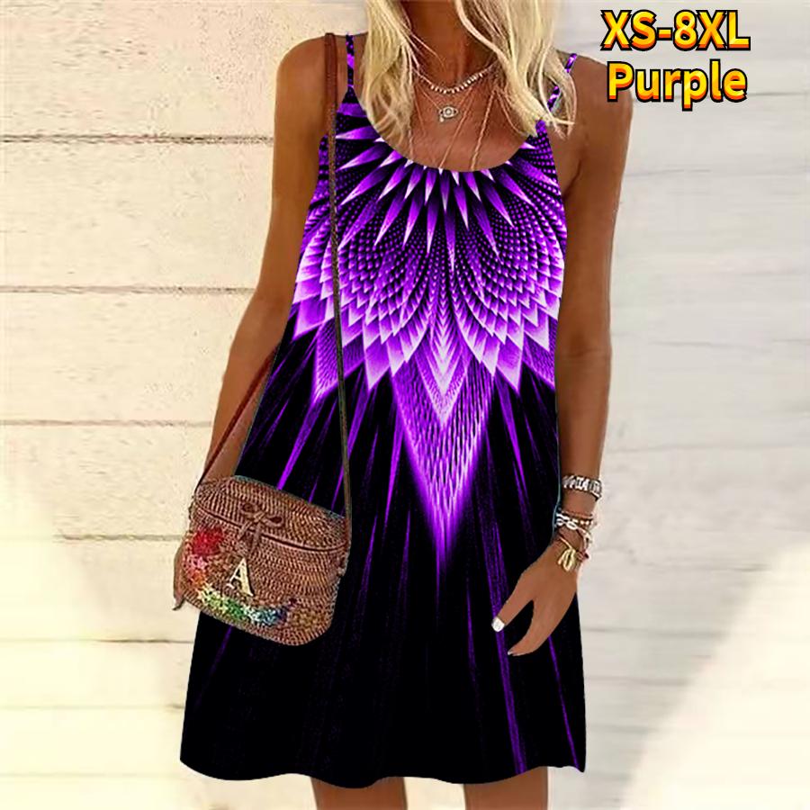 

Жіноче міні-сукня без рукавів із принтом Bougainvillea Spectabilis, яскрава яскрава вечірка, літня пляжна сукня, сарафан 3XL фіолетовий