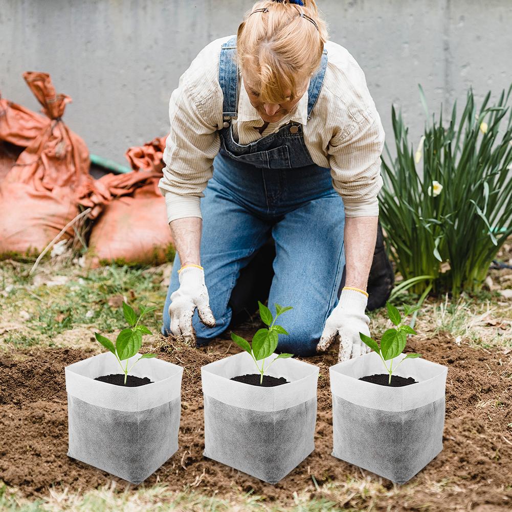 Biodegradable Seed Nursery Bags Breathable Garden Plants Grow Bags Plant Seeding Grow Bags Home Garden Greenhouse Supplies