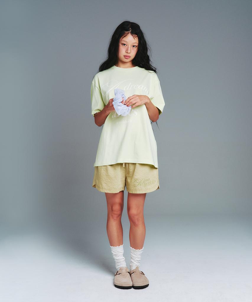 AMES-WORLDWIDE Classic Grace Typo Tee Green