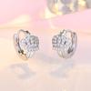 925 Sterling Silver Zircon Buckle Earrings For Women Fashion Exquisite Student Girlfriend Jewelry Accessories Party GiftGood product