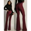 Women's Autumn and Winter Models High-waisted Solid Colour Fashion Casual Wide-leg Loose Trousers