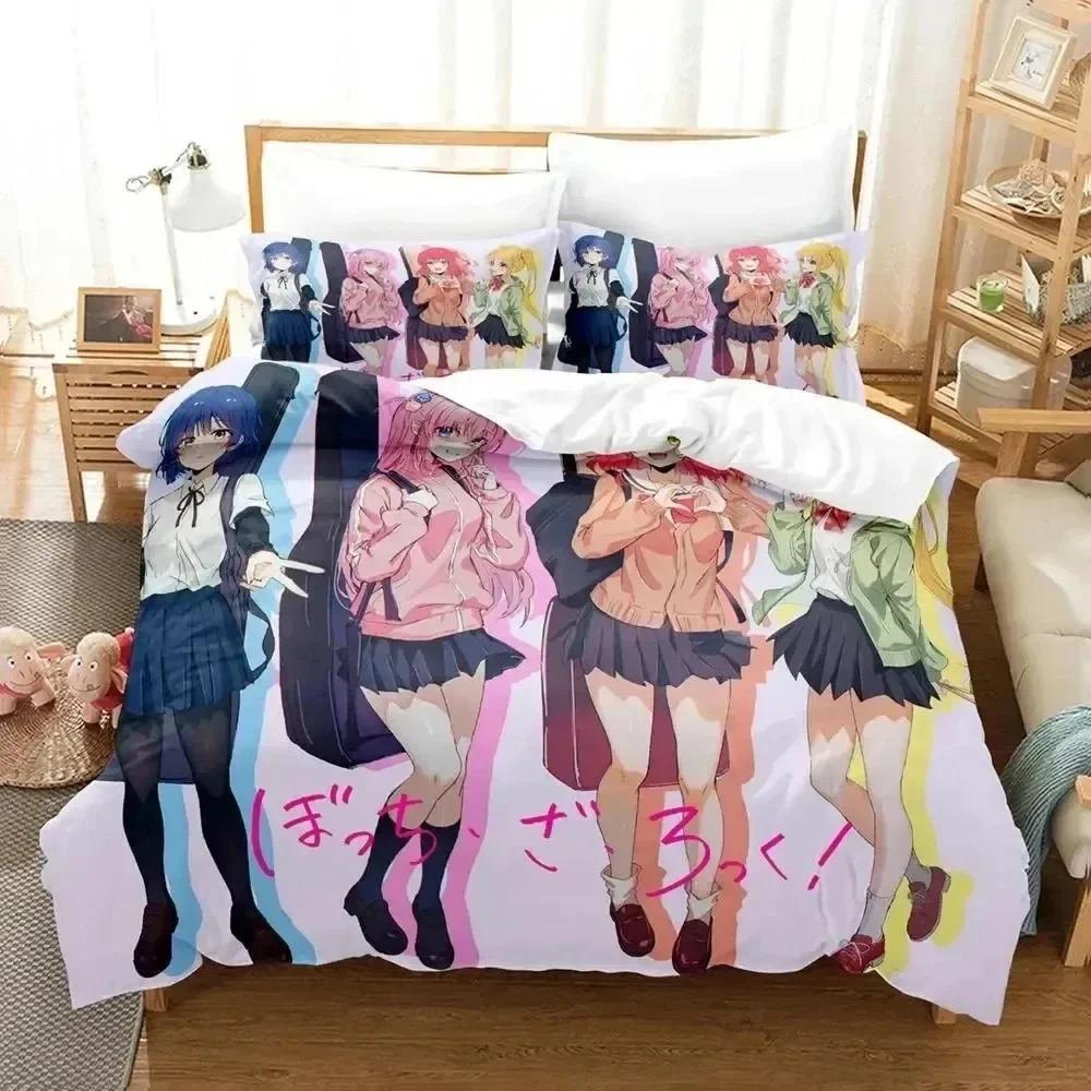 Anime Hitori Gotoh Bochi The Rock Beding Set Bedrom Soft Modern Bedspreads Comefortable Soft Duvet Cover Comfortable Quilt Cover Pilowcase