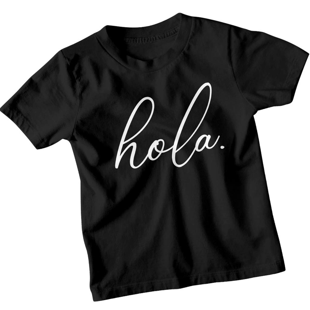 Hello In Different Language Spanish Childrens Kids T-Shirt Boys Girls Cute Gift
