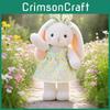 Floral Skirt Rabbit With Bowknot Headband Doll Animal Plush Toys Gifts Kids