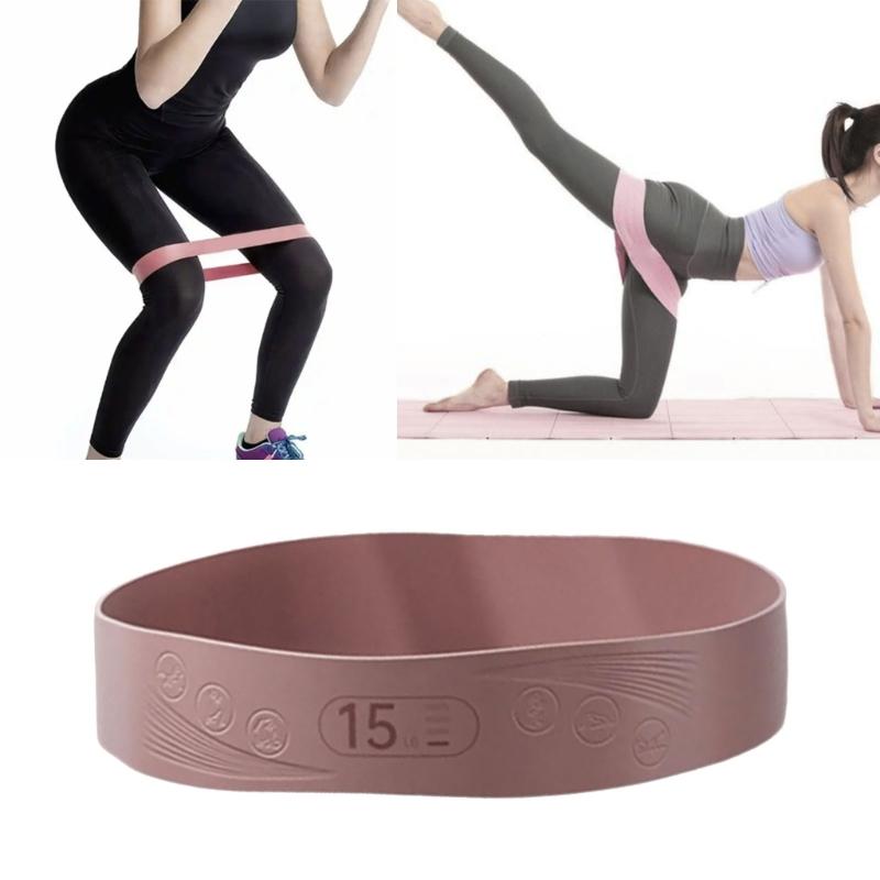 High Elasticities Band Wide Nonslip Multiple Strength Level Printed Workout Guide Silicones Exercise Belt Training