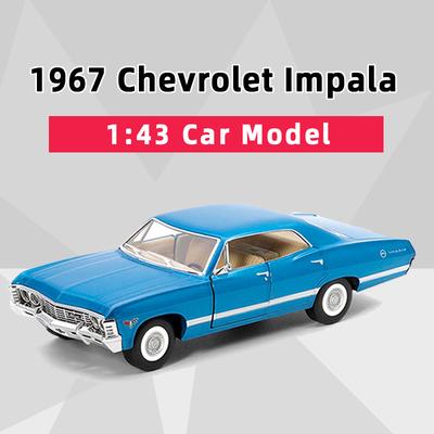 Kinsmart 1967 Chevrolet Impala Metalowy Model Samochodu Diecast 1/43 Zabawka Z Napędem Powrotnym Dla Dzieci Prezenty Kolekcja Zabawek
