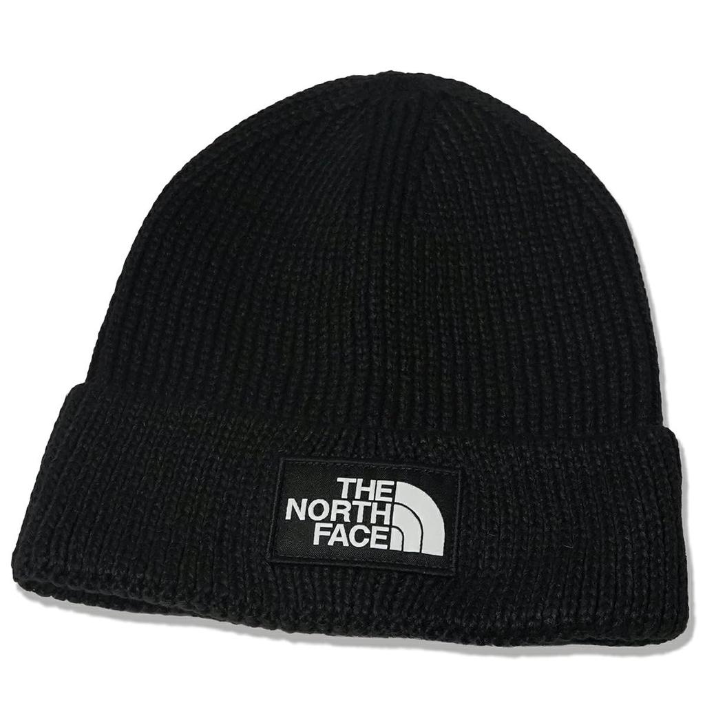 The North Face Knit Cap LOGO BOX CUFFED BEANIE BLACK Beanie Hat USA Design