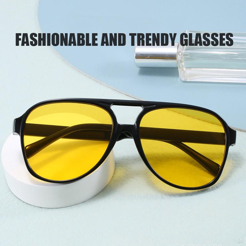 Trend Übergroße Sonnenbrillen Klassisch Damen Herren Übergroßer Rahmen Doppelsteg Sonnenbrille Damen Große Rahmenbrille