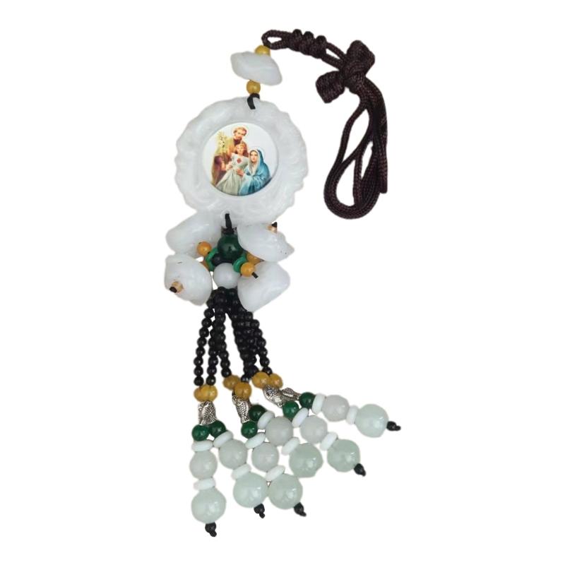 Virgin Mary Pendant Decorative Charm Ornament Crafts Household Decoration for Indoor Outdoor Traveling Car Decoration