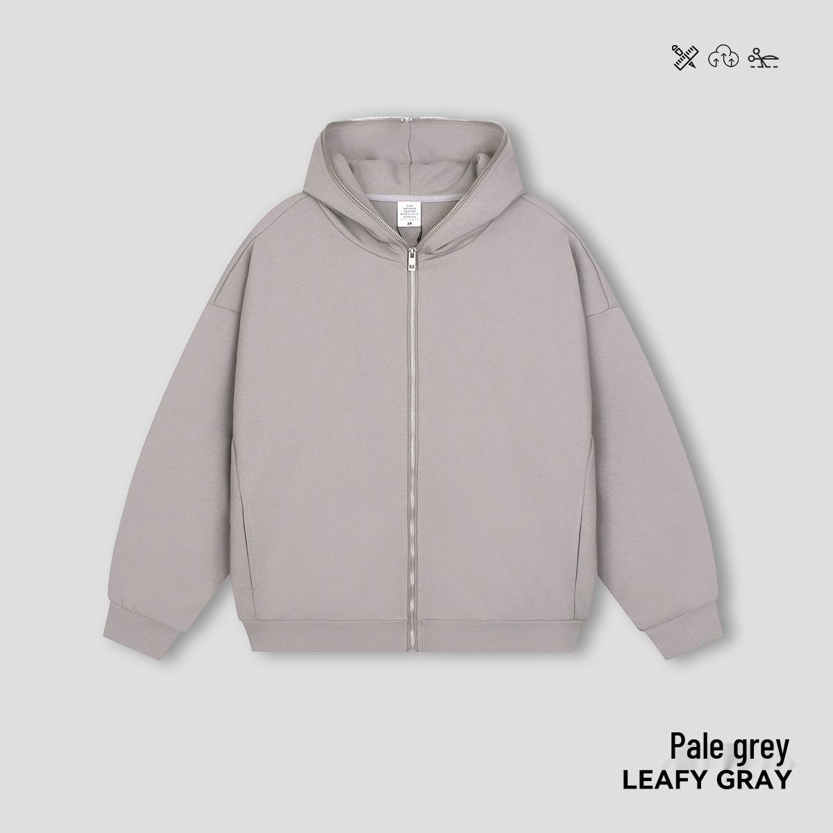 

Men s 2025 Winter Heavyweight Fleece-Lined Zip Hoodie - Thick Solid Color Hooded Cardigan Jacket XXL