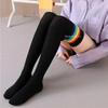 Damen Regenbogen Schwarz Weiß Gestreifte Overknee Oberschenkelhohe Gothic Strümpfe Niedliche Lolita Mädchen Cosplay Socken Halloween Weihnachten