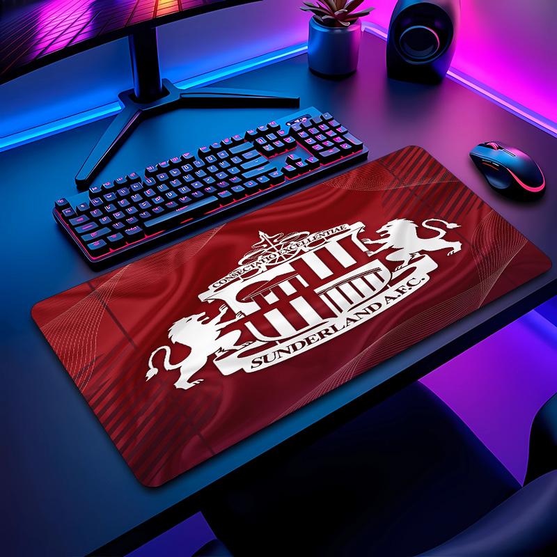 Sunderland Football Pattern Mouse Pad Non?Slip Rubber Base Gaming Mousepad For Desk Office Home