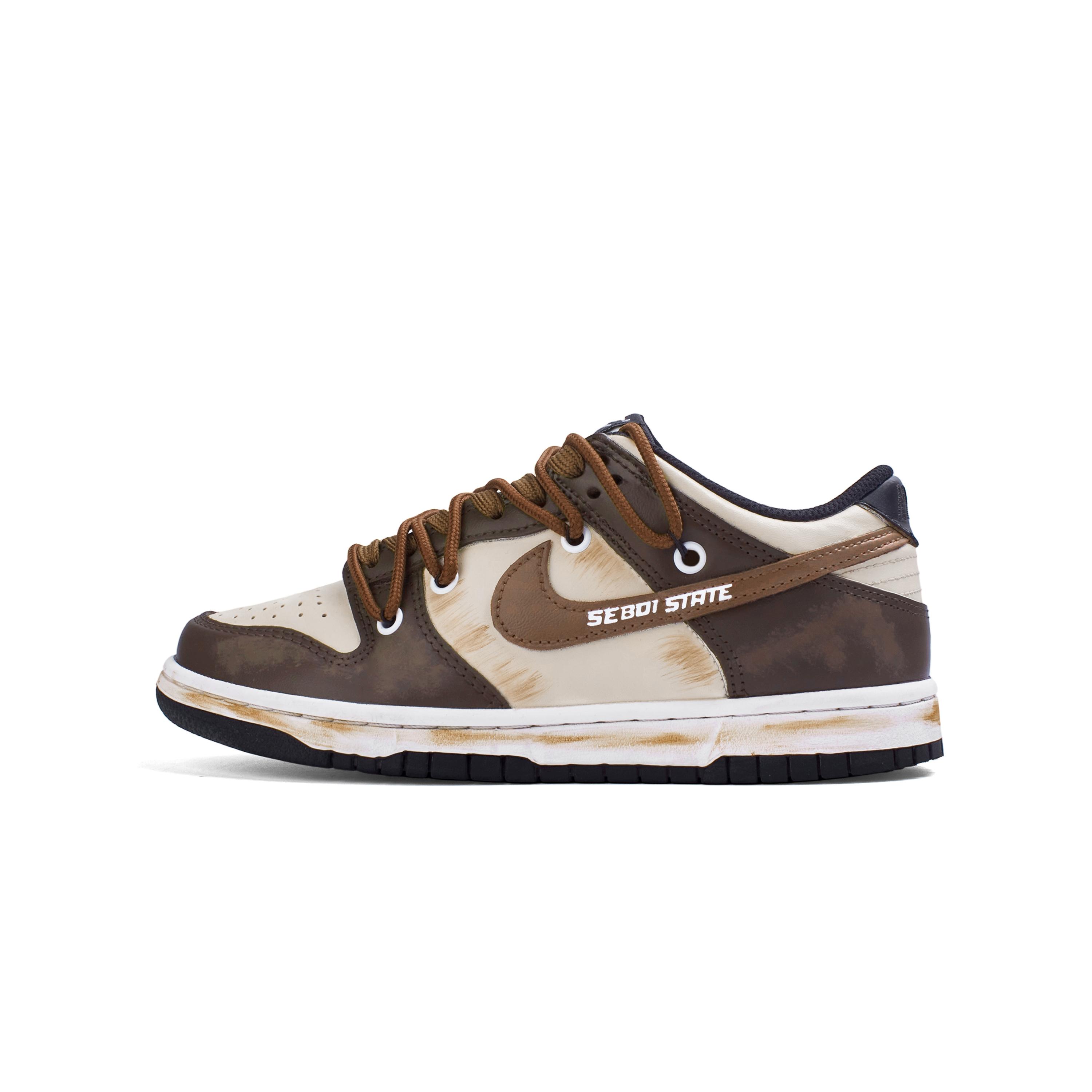 

Nike Dunk Cushioning Abrasion Resistant Lightweight Low top Skateboard Shoes Unisex Brown DD1391-100(Team354-) 39