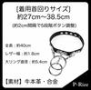 Genuine Cow Leather Choker Punk Black Heavy Lock Ring Type V Visual Gothic Landmine Sick Harajuku Collar Human Costume Cosplay [P-Rize] Women's Men's