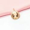 Purple Gold Queen Round Brand Pendant Necklace Classic Vintage Color Gold Plated Rose Gold Set Chain