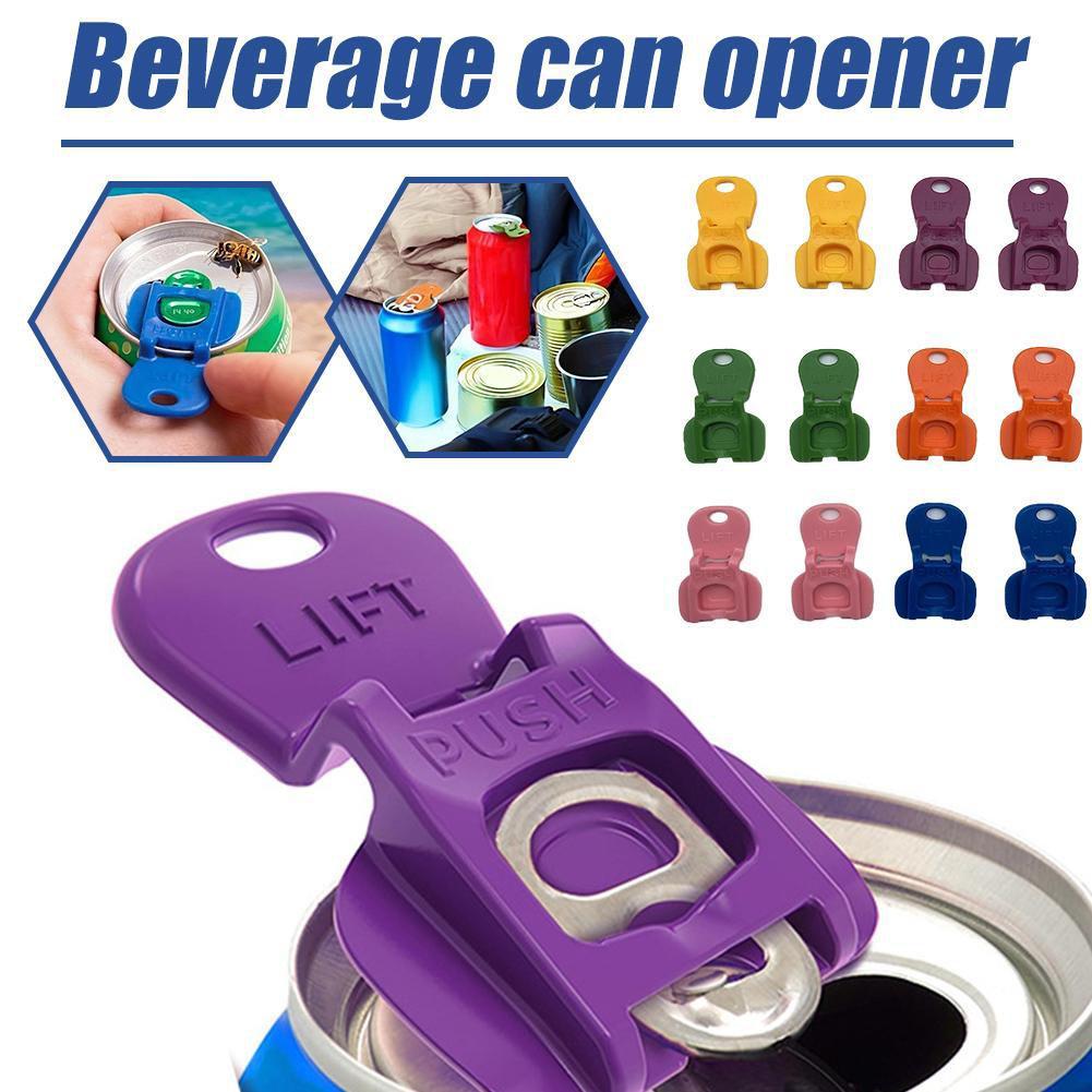 With Protective Cover Plastic Tab Can Openers Reusable Easy Can Opener Kitchen Tool Color Beverage Can Opener