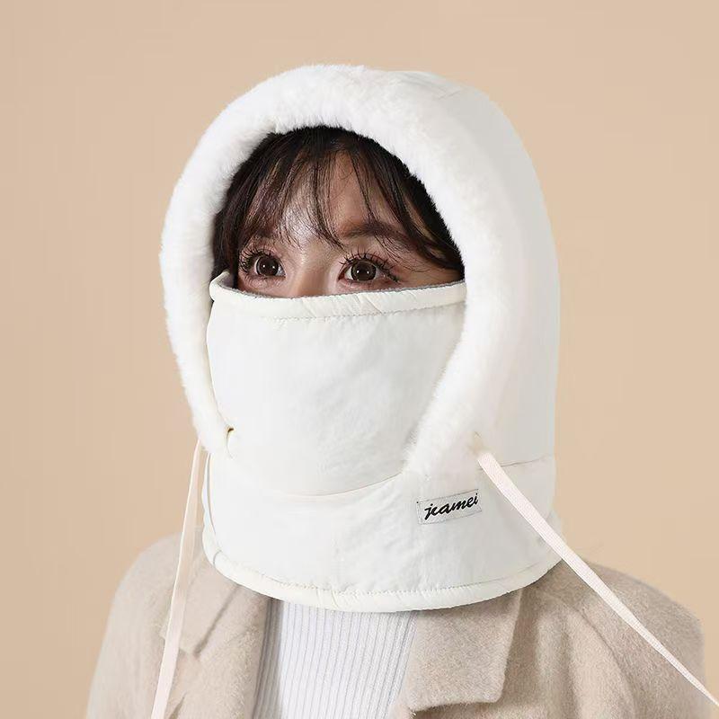 Winter Warmth Lei Feng Hat Plus Velvet Thickened Ear Protection and Cold Protection Mask Scarf Ski Integrated Windproof Cycling