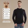 Men's Half-High Collared German Cashmere Thermal Top - Antibacterial, Warm, Versatile Long-Sleeve Shirt.