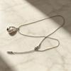 Hollow Water Drop Pendant Necklace for Women, Gentle Atmosphere Sweater Chain, Minimalist Personality Niche Everyday Accessory