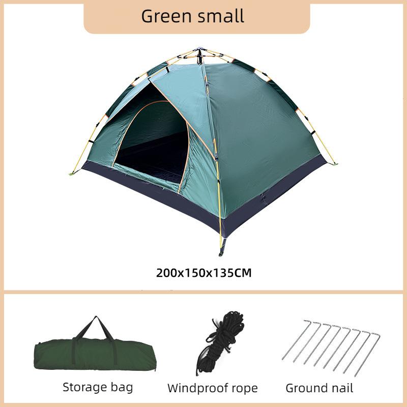 

Портативная складная палатка для улицы, полностью автоматическая, для кемпинга, пляжа, с быстрым открытием, для кемпинга, с серебряным клеевым покрытием, утолщенная непромокаемая палатка 200*150*135cm