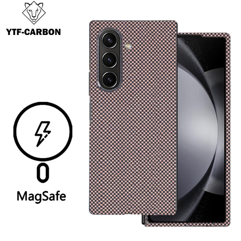 YTF dla Samsung Galaxy Z Fold 7 Etui z włókna węglowego aramidowego Pokrowiec Kevlar Ultra-cienki Fold6 Lekkie Etui ochronne Etui W26