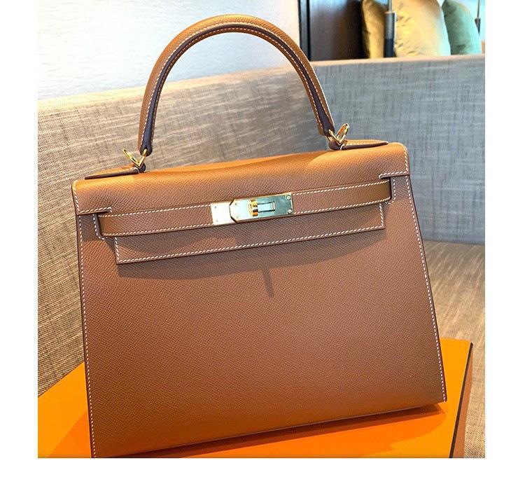 Die zweite Generation KL Handtasche Rindsleder Handflächenmuster Leder Damen Tasche Premium Mini Vielseitig Schulter Umhängetasche