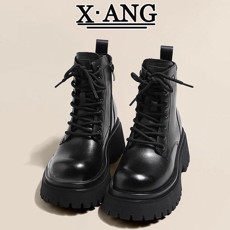 Leder Martin Stiefel Kinder dicksohlige erhöhende kurze Stiefel Herbst und Winter neue Samt verdickte warme große Baumwolle Schneestiefel