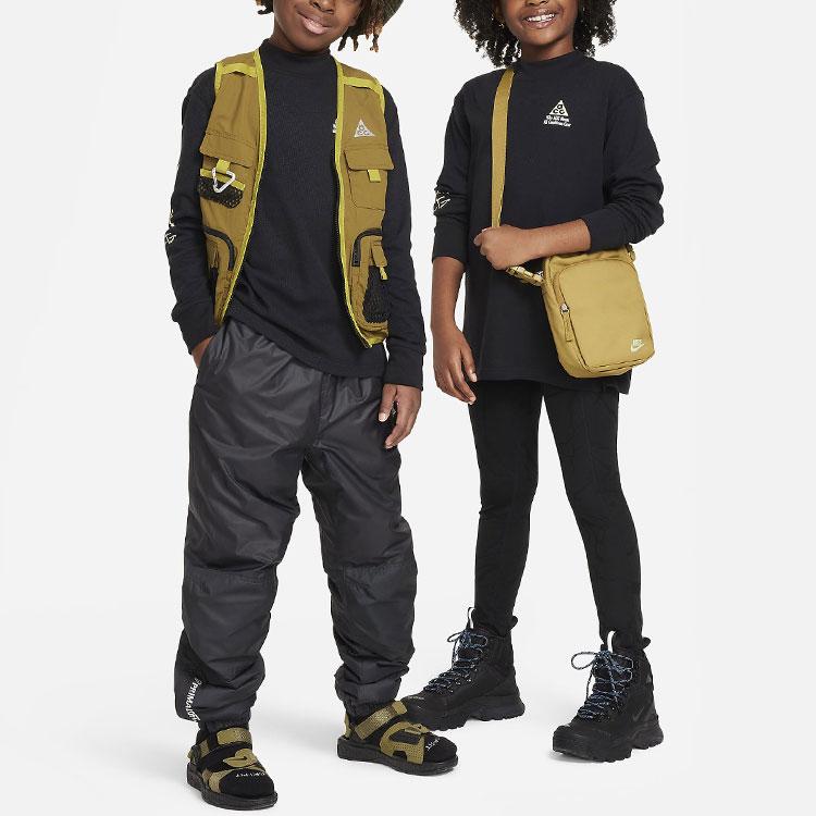 Nike ACG Letter Graphic Print Long Sleeve T-Shirt Kids Tops Black FD3153-010