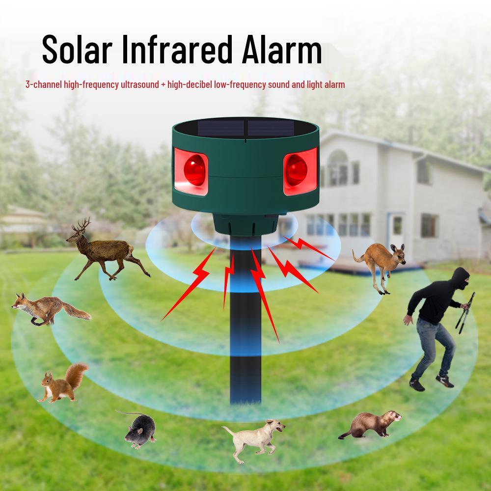 2024 Solar 360° Animal, Bird, and Rodent Ultrasonic Repeller
