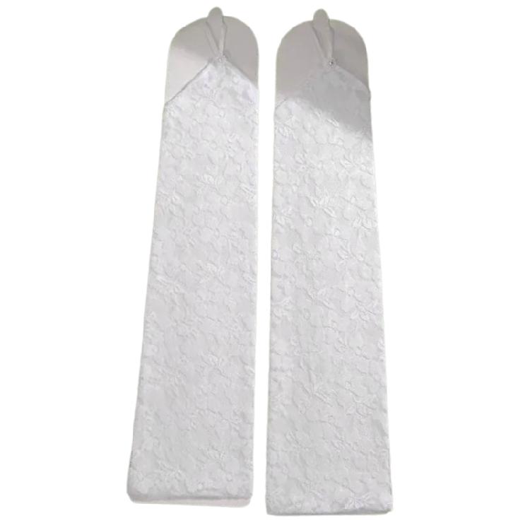 Декоративные парные нарукавники, ложные манжеты, кружево, тюль для платья принцессы, ложные рукава, длинные чехлы на руки 1 белый