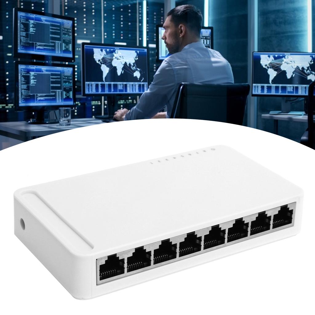 8‑Port Gigabit Ethernet Switch Network Switch Adapter RJ4510 100 1000mbps 100‑240V
