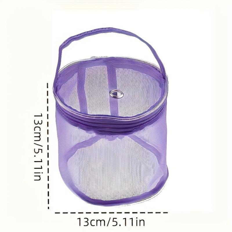 1pc Colorful Nylon Mesh Knitting & Crochet Storage Bag with Zipper Closure - Durable Craft Organizer for Yarn, Hooks, Needles