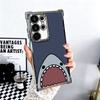 Cartoon Cute Shark Soft Phone Case For Samsung Galaxy S26 Ultra S25 Edge S24 FE S23 Plus S22 S21 + S20 Plating Anti-Fall Fundas