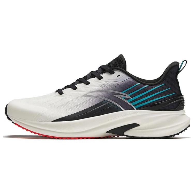 

new Anta Running Collection Anti Slip Wear Resistant Low Top Running Shoes Men s White Black Cyan 40.5