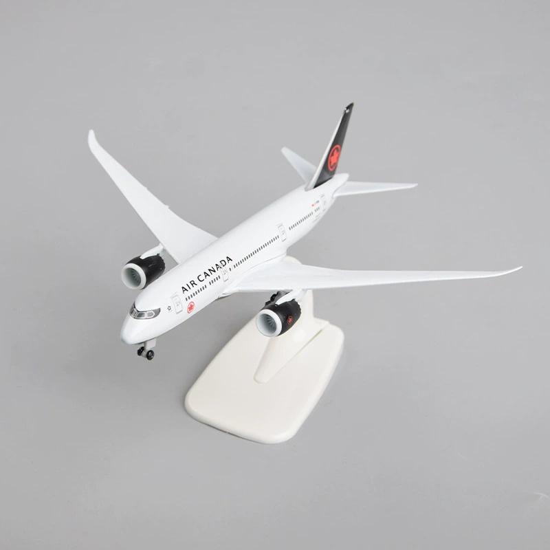 20cm Metal Scale Aircraft Air Canada Airlines B787 Airways Plane Model Toy Diecast Airplanes Building Kit W Wheels Collection