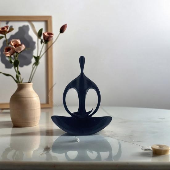 Yousheng Minimalist Zen Humanoid Sculpture Ornament, 3D Printed Abstract Figurine with Smooth Surface And Delicate Texture, Compact Home Decoration