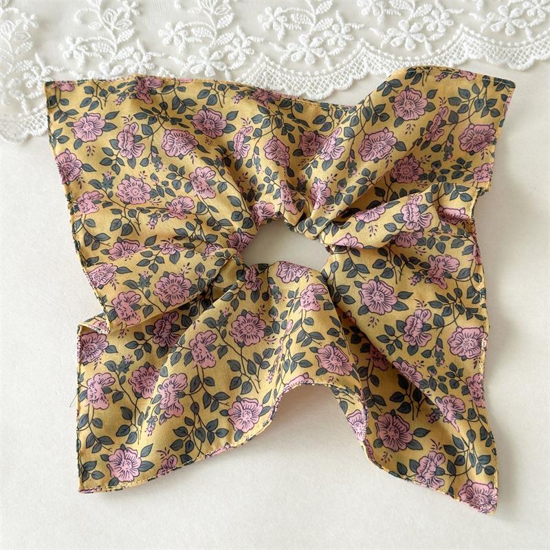 New Bohemia Floral Print Hair Scarf Scrunchies Women Large Ponytail Hair Rope Tie Headbands For Girls Party Hair Ornament