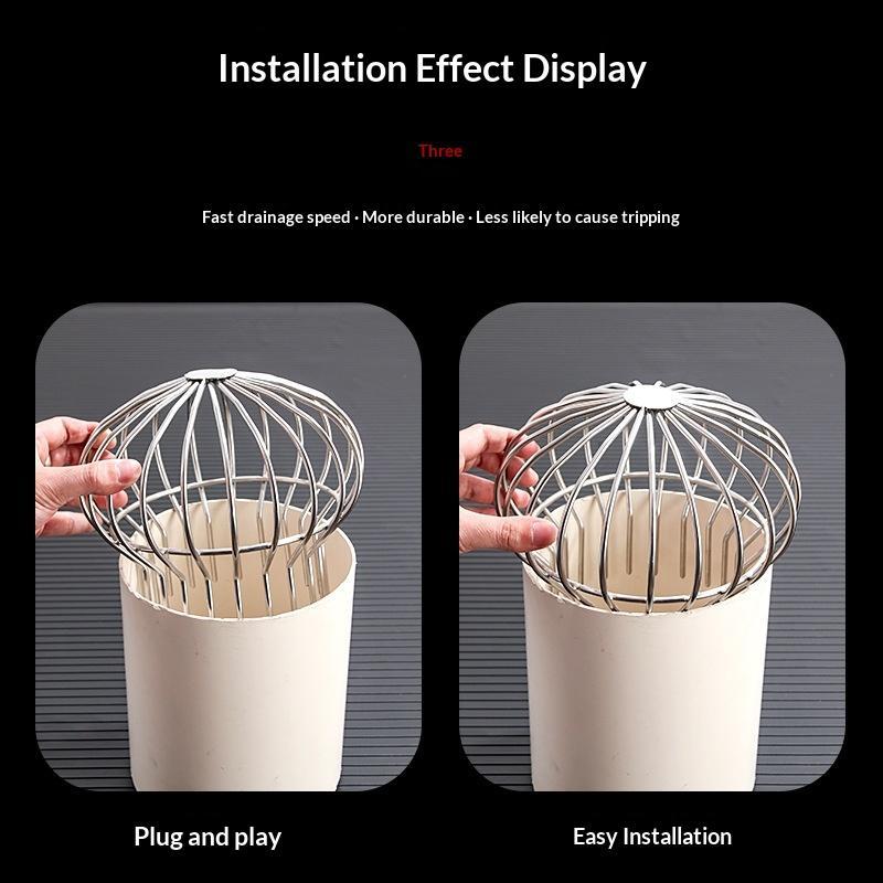 Stainless Steel Floor Drain Strainer Anti-Clogging Gutter Guard Mesh Cover for Bathroom Kitchen Sink Balcony Use