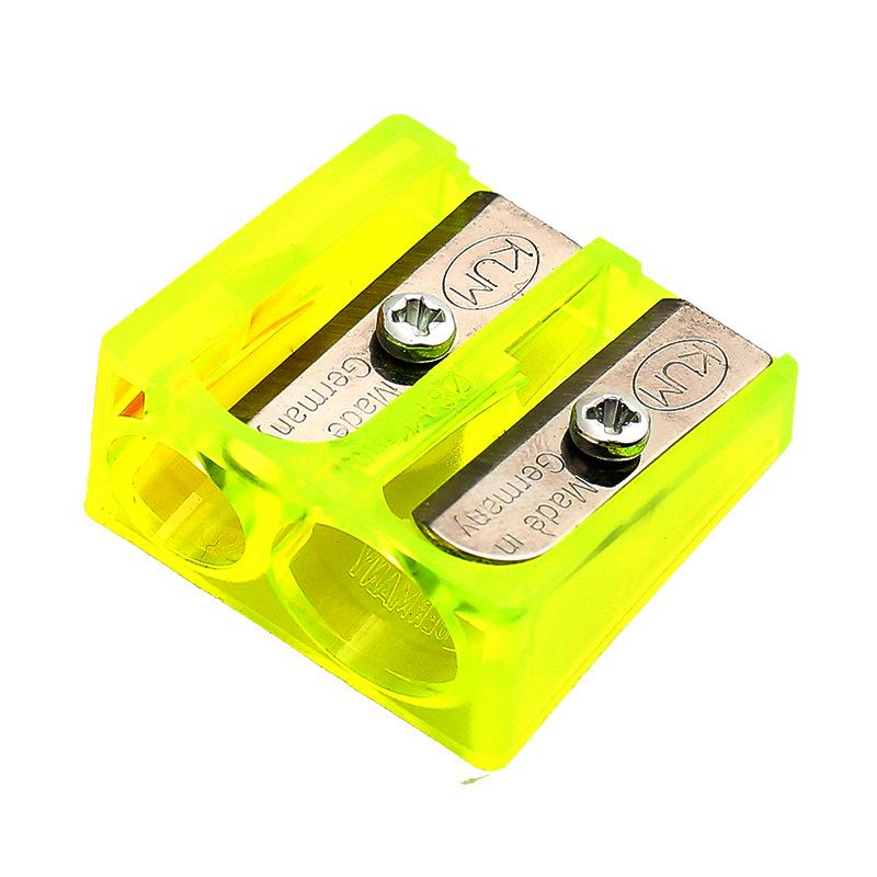 KUM 410K Double Hole Pencil Sharpener with High Hardness and Sharpness Blades, 8mm & 11mm, Brand New PS Plastic.
