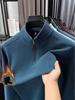 Herrtröja med halv dragkedja och långa ärmar i dubbelsidig fleece med halvhög krage - Varm vinterunderställströja