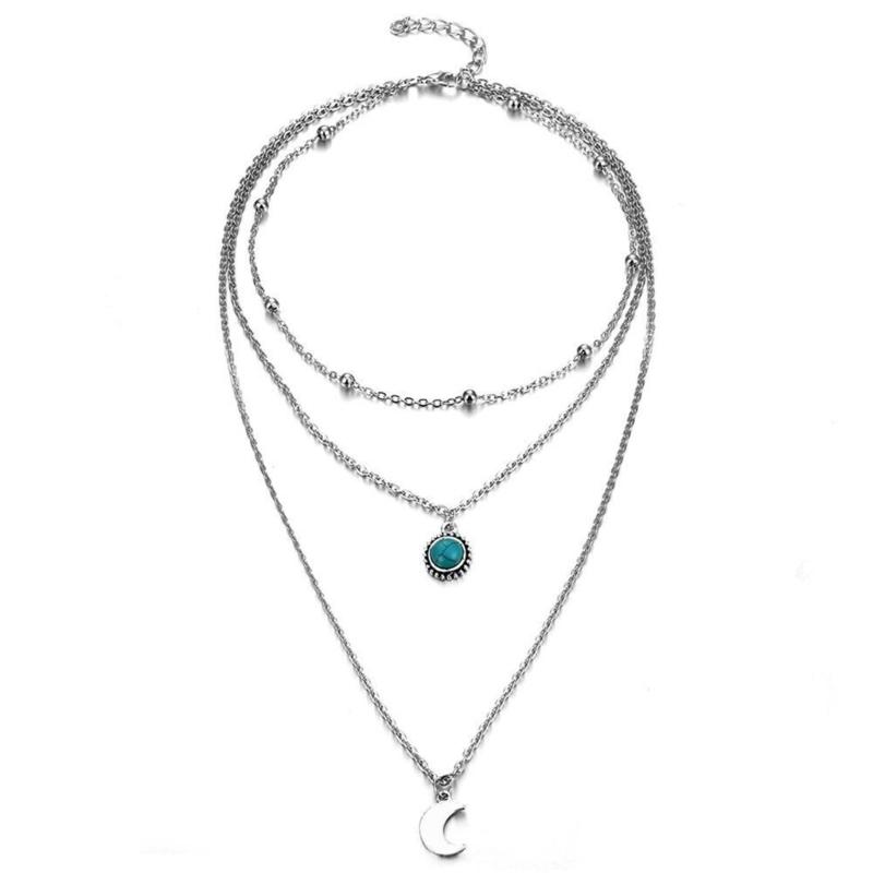 50 Pieces Bohemian Style Turquoise Color Fashion Accessories Handmade Adjustable Stackable Necklace Bracelet