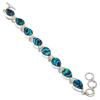 Natural Abalone Shell Gemstone Handmade 925 Sterling Silver Bracelet 7-8" ETC-14463