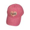 Heart Cute Pink Baseball Cap For Women With Summer Breathable Material