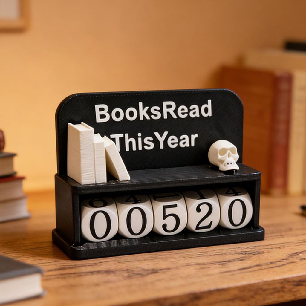 Books Read This Year Counter Personalized Book Counter Tracker Bookshelf Decor Bookish Gifts Accessories for Bookworm