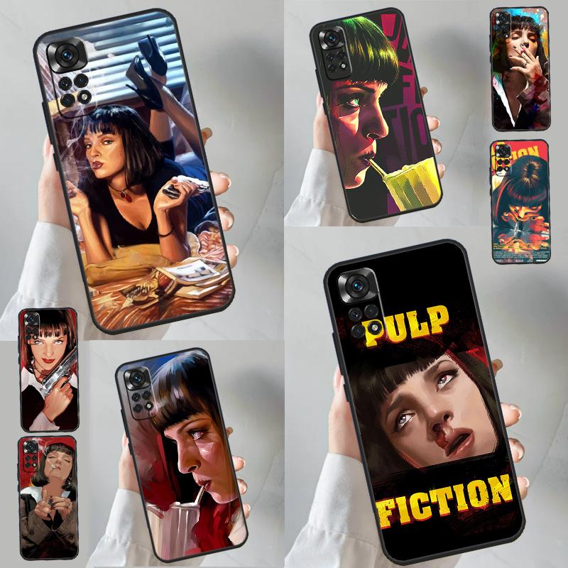 Mia Pulp Fiction Case For Xiaomi Redmi Note 13 Pro 8 9 10 11 12 Pro 12S 11S 10S Redmi 12 10C 12C 13C Coque
