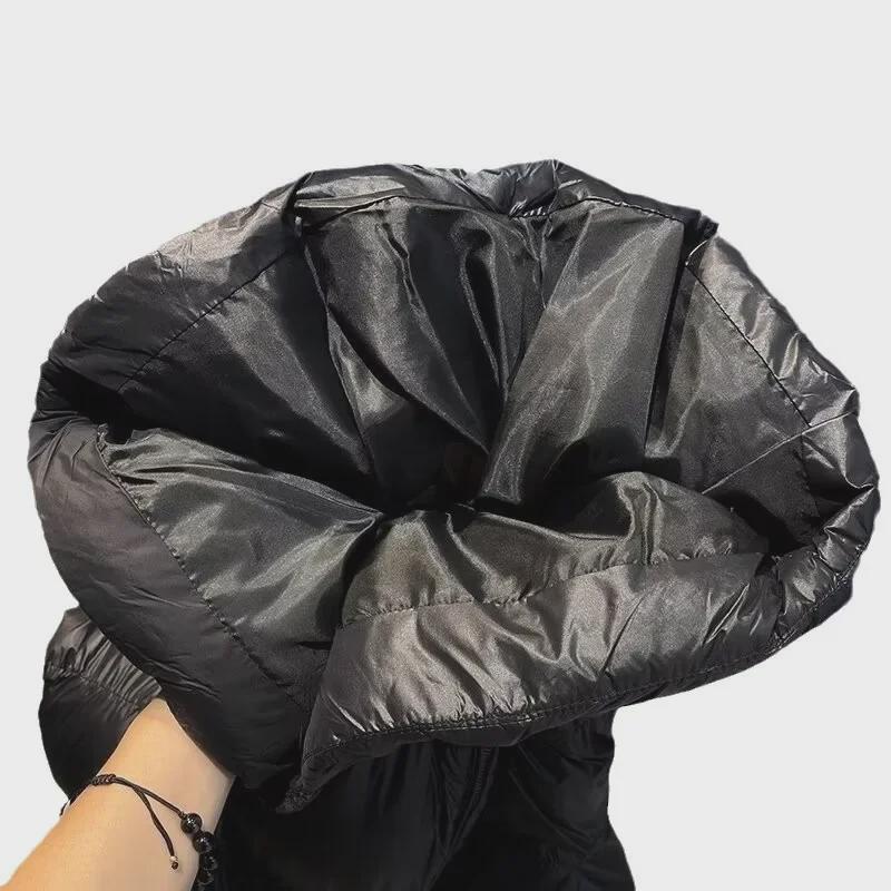 2023 Unisex Schwarze Glänzende Waschbare Daunenjacke - Kältebeständiger & Warmer Wintermantel